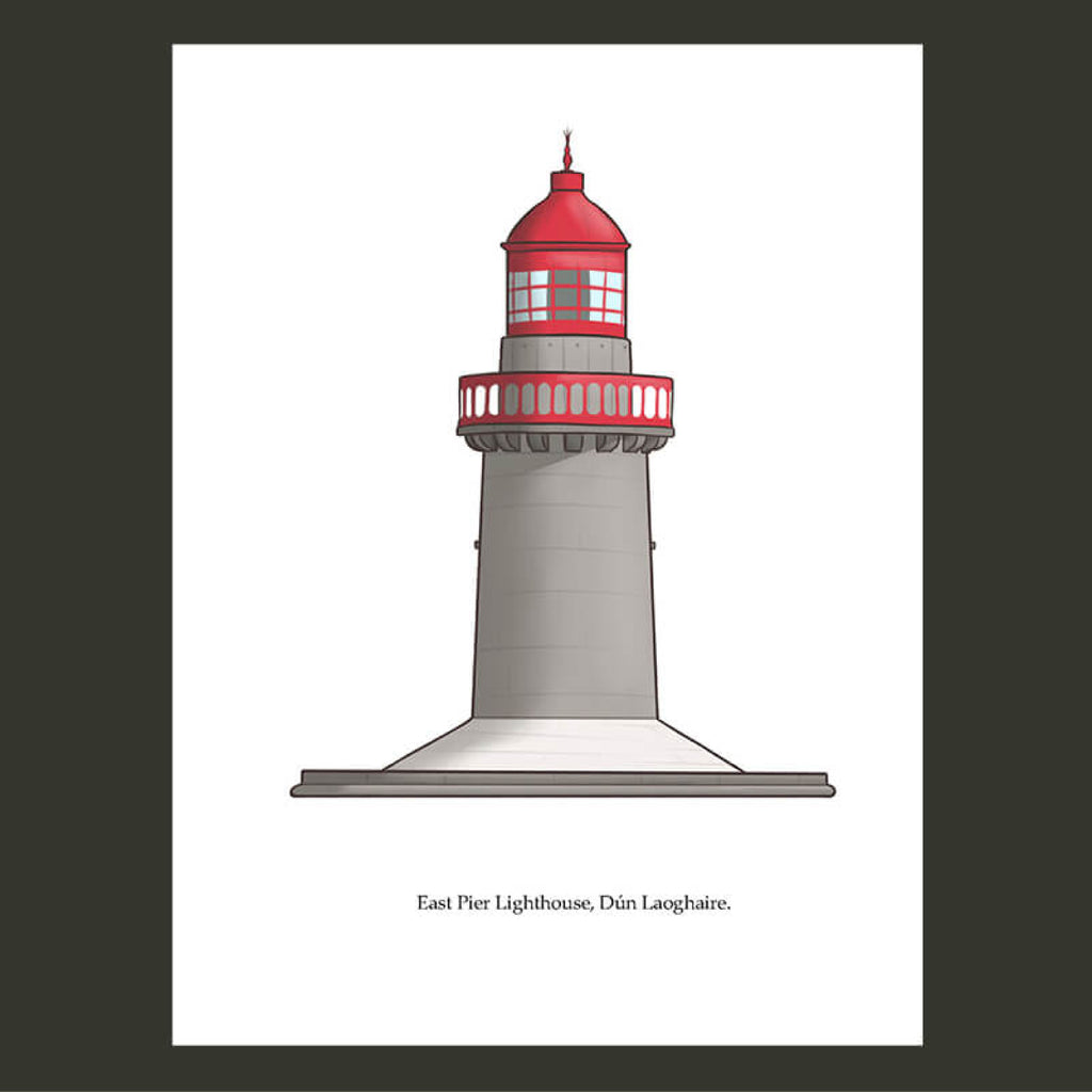 East Pier Lighthouse Greeting Card, Joe Hollingsworth & OystercatcherTF