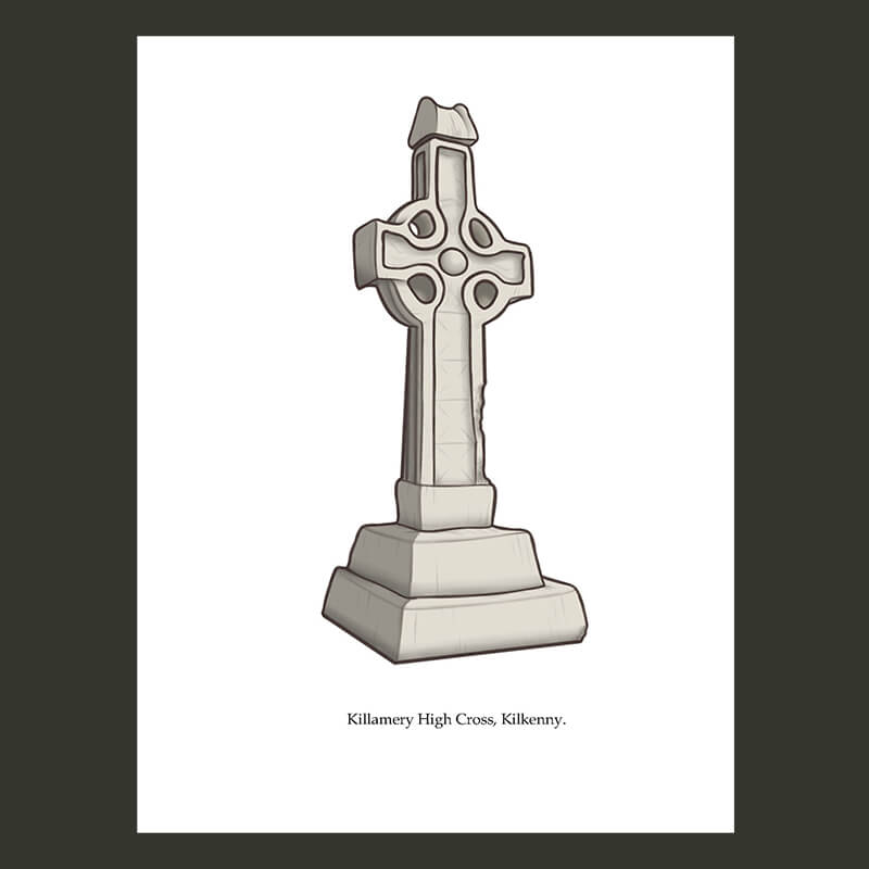 Killamery High Cross Greeting Card, Joe Hollingsworth & OystercatcherTF